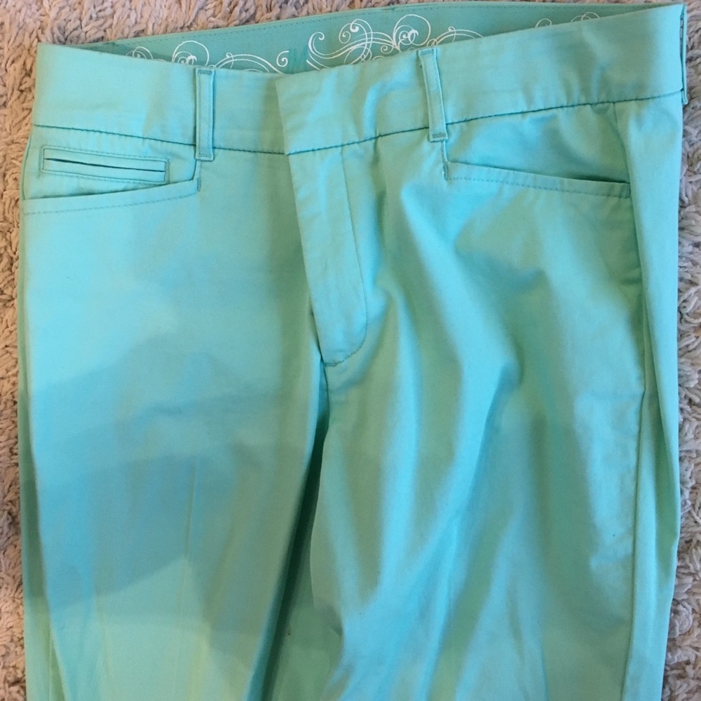 JM Collection mint green cotton pants 10